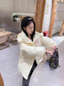 瑪嬌媚（Majiaomei）棉服女短款2025年新款冬季韓系奶fufu甜美可愛(ài)棉衣面包服外套女 淺黃色 M 曬單實(shí)拍圖