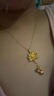 中國(guó)黃金（CHINA GOLD）兩世歡蓮花黃金項(xiàng)鏈女足金吊墜生日禮物送女朋友老婆 兩世歡蓮花黃金吊墜 金重約1.4g【配銀鏈】 曬單實(shí)拍圖