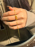 中國珠寶幸運錦鯉黃金手鏈女生足金轉運珠手串生日紀念日禮物送女朋友老婆 足金小金魚(yú)手鏈+品牌禮盒 金重約1.7g 曬單實(shí)拍圖