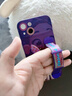 五鼠 FIVEMICE適用蘋果17Promax手機殼新款iphone16pro創(chuàng)意伸縮腕帶支架全包15plus防摔爆款高級感硅膠獨特好看 彩裙公主紫藍_可調節(jié)伸縮腕帶 iPhone 17 Pro Ma 曬單實拍圖