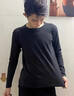 鵲笙長(cháng)袖T恤男學(xué)生韓版寬松青年純色修身加絨保暖中老年大碼打底衫衣 黑色+深灰【黃金絨圓領(lǐng)】?jì)杉b XL 【建議115-130斤左右】 曬單實(shí)拍圖
