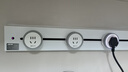 NVC雷士電工燈帶軌道插座 感應柔光 可移動(dòng)明裝免打孔 750mm+4個(gè)五孔 白色 曬單實(shí)拍圖