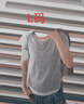 森馬（Semir）短袖T恤女短款套頭衫氣質(zhì)休閑2025夏假兩件緊身衣服109325100013 曬單實(shí)拍圖