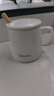 傳旗陶瓷馬克杯帶勺蓋咖啡杯牛奶杯早餐杯辦公杯男女茶杯描金白400ml 曬單實(shí)拍圖