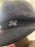 恒源祥中老年人帽子女?huà)寢屒锒旒雍癖Ｅ蹦棠掏妹€(xiàn)針織洋派防寒棉帽 黑色A 單件帽子 曬單實(shí)拍圖