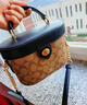 蔻馳（COACH）女包 KAY CROSSBODY 盒子包單肩斜挎手提包教師節送女生禮物 卡其配黑色78277IMCBI 曬單實(shí)拍圖