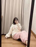 浪莎（langsha）情侶睡衣女秋冬款珊瑚絨加絨加厚卡通男士可外穿法蘭絨家居服套裝 絨灰粉海綿寶寶 M 女+男L 曬單實(shí)拍圖