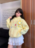 哈魯迪純棉連帽衛衣女2025秋冬季新款韓版寬松甜美風(fēng)二次元加絨加厚上衣 黃色 （加絨加厚款） M （85-105斤） 曬單實(shí)拍圖