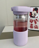 北鼎（Buydeem）泡茶隨手杯 茶水分離家用耐高溫玻璃杯便攜 鈦茶籃 470m|羅蘭紫 曬單實(shí)拍圖