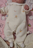 婧麒（JOYNCLEON）嬰兒連體衣春秋款新生兒純棉長(cháng)袖爬服哈衣初生寶寶睡衣 Jlt200711 曬單實(shí)拍圖