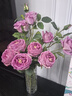 黛莉森仿真花手感保濕玫瑰花單支絹花假花花束客廳餐桌花擺件裝飾塑料花 【濕感】單枝3頭法國玫-深粉 曬單實(shí)拍圖