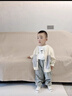 G.DUCKKIDS嬰兒春秋衣服純色保暖分體三件套一2周歲3男寶寶4外出5洋氣男童裝 米白色 三件套 90cm (21斤-25斤) 曬單實(shí)拍圖