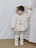 班喜迪女童秋冬套裝2025新款洋氣兒童夾棉外套冬季寶寶加絨打底褲兩件套 米色 80 cm 曬單實(shí)拍圖