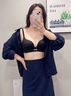 OEING內衣女小胸聚攏無(wú)鋼圈性感內衣無(wú)痕收副乳防下垂調整型文胸罩 黑色單件 M （34/75AB杯）厚1.8cm 曬單實(shí)拍圖