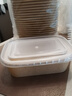 美麗雅一次性餐盒方形500ml*20套 食品級野餐水果牛皮紙打包飯盒帶蓋 曬單實(shí)拍圖