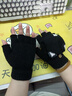 察今戶(hù)外騎車(chē)手套女冬學(xué)生寫(xiě)字半指翻蓋可愛(ài)韓版保暖針織毛線(xiàn)露指觸屏 淺灰 曬單實(shí)拍圖