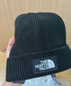 北面（The North Face）運動(dòng)帽秋冬款通用男女款戶(hù)外舒適冬季保暖針織毛線(xiàn)帽|3FJW JK3/黑色 OS/均碼 曬單實(shí)拍圖