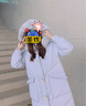 三彩2025冬季新款長(cháng)款羽絨服狐貍毛領(lǐng)白鴨絨保暖外套寬松休閑M 丁香紫（批次不同，實(shí)物一致） S 155/80A 曬單實(shí)拍圖