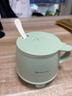 mokkom磨客養生壺 熱牛奶杯 辦公靜音養生杯0.5L 煮茶花茶銀耳 熱牛奶神器燒水壺辦公室燒水杯 熱奶杯 淺杉綠 0.5L （送勺子） 曬單實(shí)拍圖