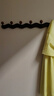 伊思家實(shí)木掛衣鉤進(jìn)門(mén)玄關(guān)入戶(hù)門(mén)創(chuàng  )意衣服衣帽掛鉤免打孔掛衣架墻上壁掛 胡桃色6鉤 曬單實(shí)拍圖