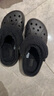 卡駱馳（CROCS）貝雅暖絨克駱格洞洞鞋|206633 黑/黑-060 39(240mm)  曬單實(shí)拍圖