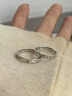 曉青瓜足銀999情侶對戒禮物蝴蝶戒指純銀戒指送對象生日禮物玫瑰禮盒 R0667銀色 蝴蝶對戒 曬單實(shí)拍圖