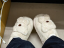 京蔻迪日本棉拖鞋全包跟包棉拖鞋女款冬季包跟保暖室內家居家用2025新款 米色小熊包跟可外穿 36 37 正碼內長(cháng)230mm 曬單實(shí)拍圖