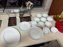 陶溪川 CERAMIC ART AVENUE景德鎮陶瓷餐具家用簡(jiǎn)約純白中國色吃飯碗盤(pán)魚(yú)盤(pán)菜盤(pán)湯鍋瓷器單個(gè) 暮雪-8英寸深盤(pán) 6個(gè) 曬單實(shí)拍圖