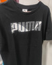 彪馬（PUMA）純棉白色休閑短袖T恤男子新款夏季印花運動(dòng)上衣 686396 黑色-01 L (180/100A) 曬單實(shí)拍圖