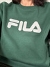 FILA 斐樂官方情侶款套頭衛(wèi)衣25秋冬季新款休閑寬松長袖加絨保暖上衣 【加絨款】曠野綠-GN S 165/88A/S 曬單實拍圖