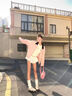 衣品元麂皮絨外套拉鏈粉色夾克女2025秋冬季新款寬松復(fù)古翻領(lǐng)設(shè)計(jì)感上衣 粉色 （90-110斤） 曬單實(shí)拍圖