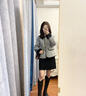 斐特瑪米白色小香風(fēng)大衣女短款秋冬氣質(zhì)高級感小個(gè)子雙面呢毛呢外套開(kāi)衫 高級灰 S 【85-120斤】 曬單實(shí)拍圖
