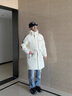 皮爾卡丹（pierre cardin）中長(cháng)款羽絨服男冬季2025新款連帽保暖冬裝大衣加厚青少年外套 3318米白 【90%白鴨絨】 XL 180 (約135-150斤可穿) 曬單實(shí)拍圖