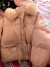 皮爾卡丹（pierre cardin）大毛領(lǐng)羽絨服女短款2024年新款韓系厚慵懶風(fēng)粉色收腰冬季外套潮 粉色 S （收藏購送運費險） 80-120斤 曬單實(shí)拍圖