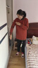 恒源祥胖媽媽秋冬100%羊毛衫女加肥加大碼休閑中長(cháng)款毛衣寬松打底針織衫 瓦紅 4XL (建議155-175斤 曬單實(shí)拍圖