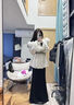 傲列摩卡少女2025秋冬雙面羊絨大衣女中長(cháng)款狐貍毛皮草海軍領(lǐng)毛呢外套 燕麥色(羊毛+真狐貍毛) M 體重116-125斤 曬單實(shí)拍圖