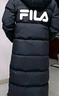 FILA 斐護科技|斐樂(lè )女裝長(cháng)款羽絨服冬季休閑簡(jiǎn)約連帽保暖羽絨外套 正黑色-BK 165/84A/M 曬單實(shí)拍圖