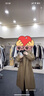 茵曼（INMAN）2025秋冬女裝新款三防抽繩連帽毛領(lǐng)羽絨服加厚保暖中長(cháng)款外套 米杏色 M 曬單實(shí)拍圖