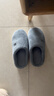 京東京造【溫暖御寒】秋冬拖鞋防滑室內毛絨保暖棉拖鞋男士深灰色44-45 曬單實(shí)拍圖
