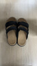 熱風(fēng)男沙灘拖鞋夏季新款男士厚底百搭可外穿拖鞋男舒適魔術(shù)貼一字拖 01黑色 41 曬單實(shí)拍圖