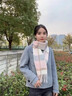 回力圍巾女冬季保暖圍脖百搭加厚長(cháng)款圍巾格子披肩送女朋友生日禮物男 粉色 曬單實(shí)拍圖