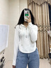 紅蜻蜓女士長袖t恤女連帽上衣女士2025年秋冬季新款設(shè)計(jì)感女裝衛(wèi)衣女 白色 M （建議100斤以內(nèi)） 曬單實(shí)拍圖