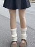 智宙堆堆襪套女小腿長(cháng)筒襪修飾腿型顯瘦雪地靴秋冬學(xué)生保暖加厚針織 白色堆堆襪套 均碼 長(cháng)度【40CM左右】 曬單實(shí)拍圖