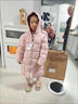 迪士尼（Disney）女童新款棉衣冬季兒童加厚棉服小學(xué)生保暖連帽棉襖 粉紅色【加厚】 130 建議身高120-130厘米 曬單實(shí)拍圖
