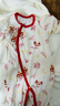 童泰（TONGTAI）嬰兒連體衣春秋季純棉寶寶衣服新生兒過(guò)年哈衣新年裝爬服米白73cm 曬單實(shí)拍圖