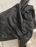太平鳥(niǎo)男裝PU皮夾克明線(xiàn)茄克翻領(lǐng)外套 黑色4（合體）  XL  曬單實(shí)拍圖
