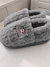 大嘴猴棉拖鞋男士2025新款秋冬季室內家居防滑厚底毛絨保暖踩屎感棉拖女 灰色【加絨包跟款】 42-43 【標準碼】 曬單實(shí)拍圖