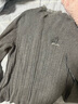 紫涵（ZIHAN）紫涵立領(lǐng)木耳邊純色長(cháng)袖打底針織衫女2024冬季新款保暖顯瘦上衣 灰色 M 曬單實(shí)拍圖