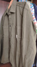 羅蒙襯衫外套男士秋冬季翻領(lǐng)寬松外穿襯衣上衣加絨純棉工裝夾克男裝 灰綠 XL (141-155斤) 曬單實(shí)拍圖