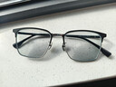 蔡司（ZEISS）鏡片近視眼鏡框可配度數男士防藍光半框變色散光純鈦專(zhuān)業(yè)配眼鏡架 122207 黑銀 配LASHION1.56防藍光鏡片0~400 曬單實(shí)拍圖